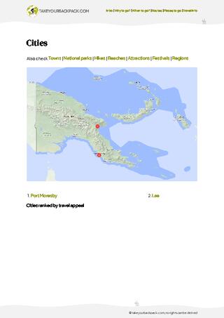example page 4 from our offline Travel Guide for Papua New Guinea